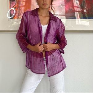 sheer purple top
